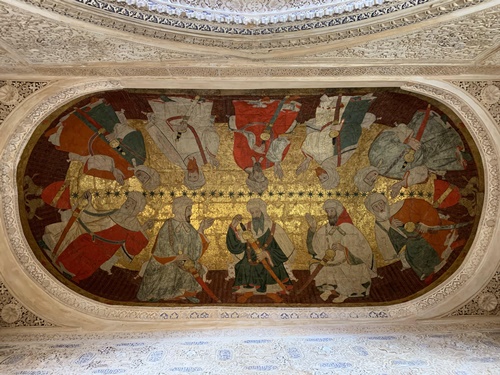 Pintura sala de los Reyes de la Alhambra